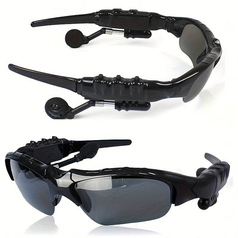 Headphone Glasses Two-In-One Fashion Glasses Headphones, Wireless Headphones with Microphone for Playing Music