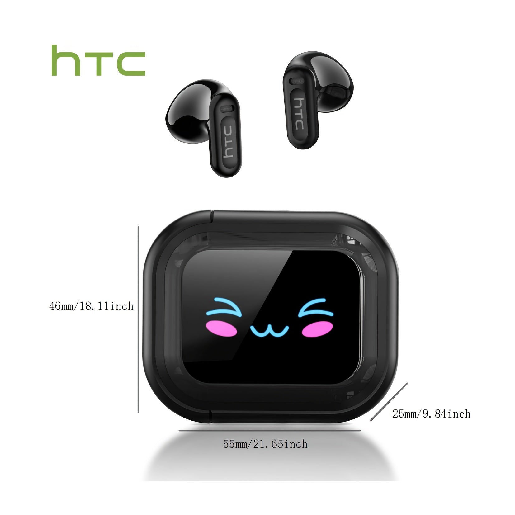 The New HTC NE20 TWS Wireless Headphones Feature 131 Language Translation, High-definition LED Display And High-fidelity Wireless Headphones. They Are Suitable for Office Use, Sports, Study And Audio Calls. Built-in Microphone. Birthday Gift