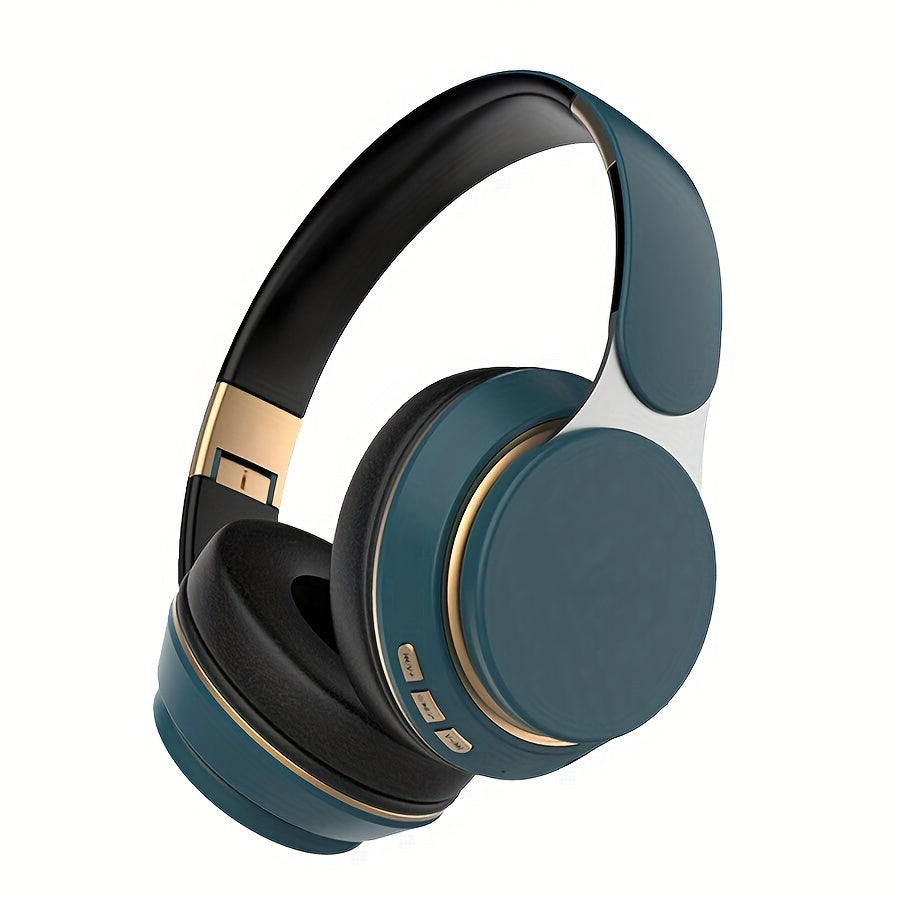 Wireless Wireless Over-Ear Headphones with Built-in Mic, Foldable & Compatible for PC/Tablet/Smartphone - HD Sound Quality, Compatible for for school, Travel, Gaming Headphones