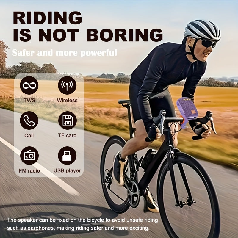 T&G 392 Outdoor Cycling Portable Speaker, a Compact Wireless Speaker for Cycling, Features IPX5 Waterproofing, And Functions As a Music Player with TWS Capabilities. It Supports FM, TF Cards, And USB Drives, Allowing Connection to Phones, Tablets
