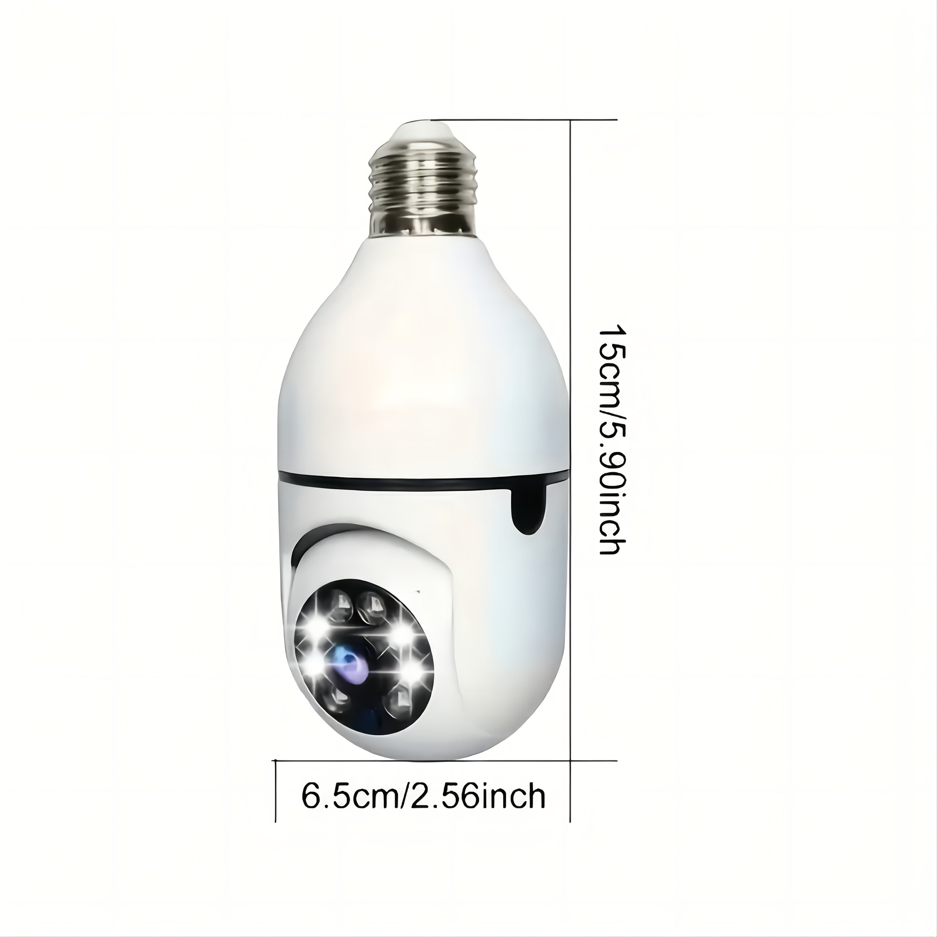 [1080P] 1/2Pc 3MP Light Bulb Camera 2.4Ghz Wifi, 1080P Wireless Surveillance Camera with Full-Color Night Vision, Two Way Audio, Motion Detection, 360° Pan&Tilt for Home Security