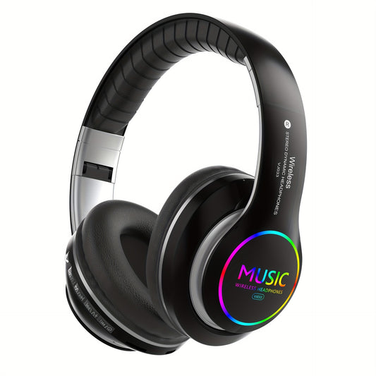 Updated Wireless Headphones And Earbuds Featuring Deep Bass, Lightweight And Foldable Design, Built-In Microphone, Compatible with 3.5Mm Audio Cables, Providing Stereo Sound for Travel, Work, Laptops