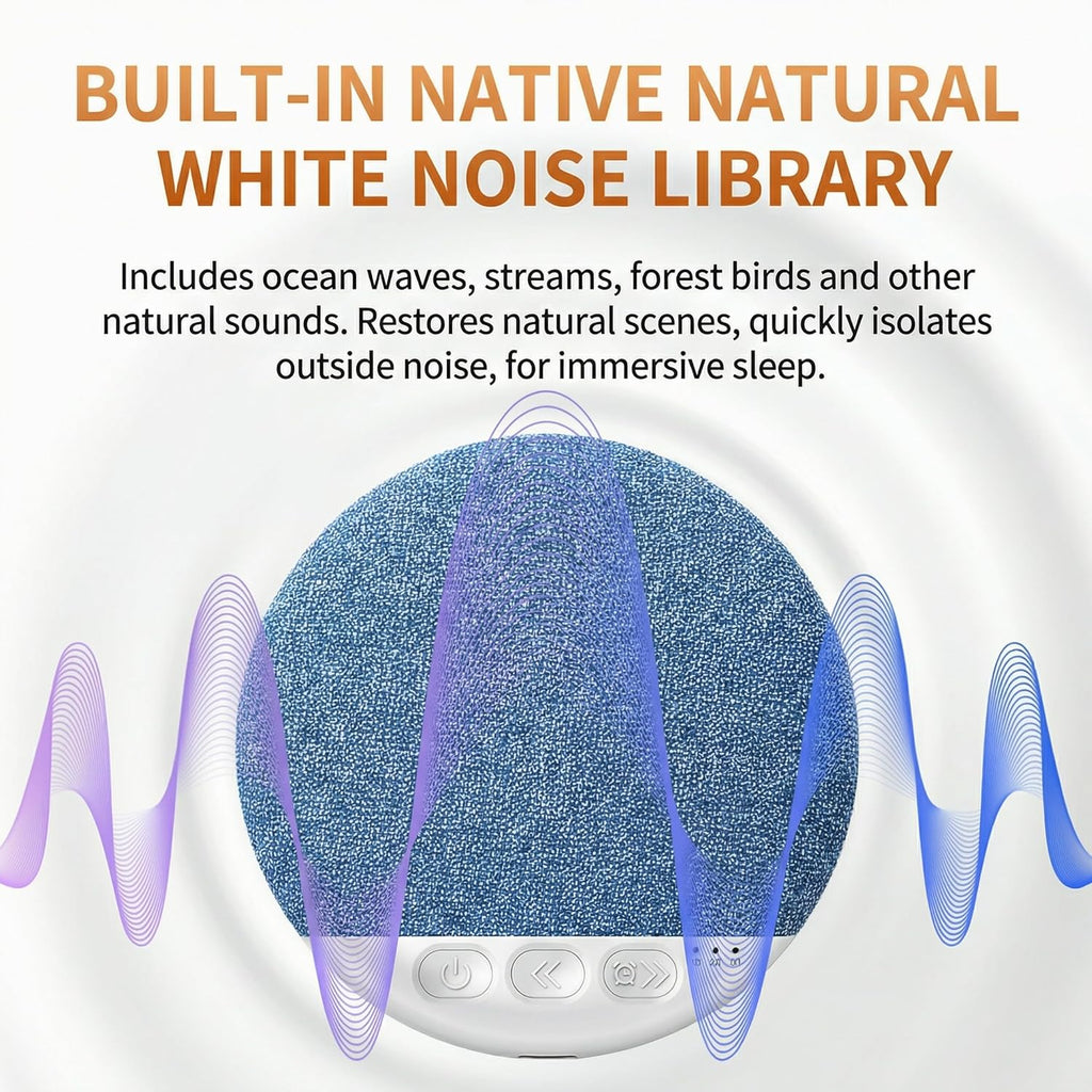 Under Pillow Sleep Speaker with White Noise, Ultra Slim Blue-Tooth 5.4 Pillow Headphones for Side Sleepers with 30/60 Min Sleep Timer, Lightweight Bone Conduction Sound Design for Sleeping (Blue)