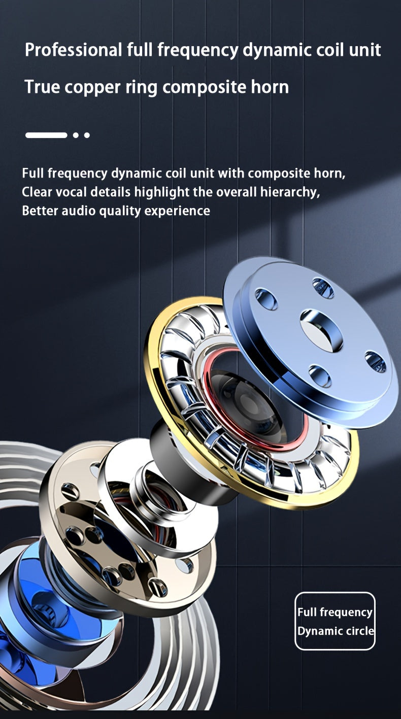 Open-Ear Wireless Earbuds 5.4, Wireless Sports Earphones with Built-In Microphone, Featuring Ear Hooks, 24 Hours of Playback Time, LED Display Charging Case, Suitable for Running And Fitness, in Black