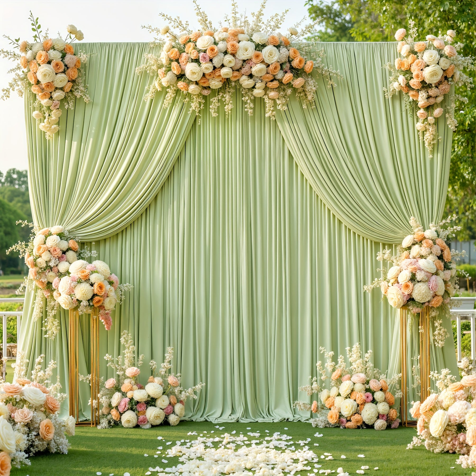 christmas 2pcs Of High-end And Elegant Party Decoration Backdrop Cloth, Wear-resistant, Wrinkle-resistant, Soft And Smooth, Non-transparent Party Decoration Backdrop Curtains, Suitable for Wedding, Birthday, Christening And Other Party Activities.