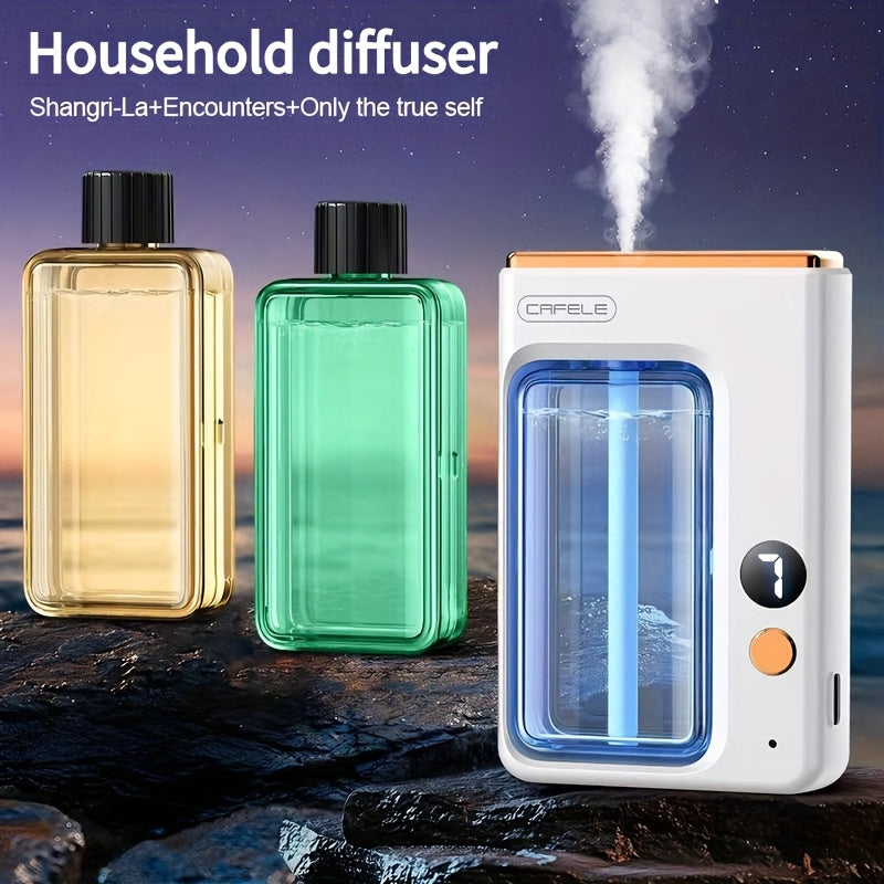 1 Aroma Diffuser + 1/3/5 Bottles Of Perfume Set Diffuser For Home, Large Capacity Diffuser, Bedroom Humidifier, Essential Oil Diffuser With 1/3 Bottles Of Essential Oils, 7-level Adjustment, Usb-Powered Device, Auto Shut-Off