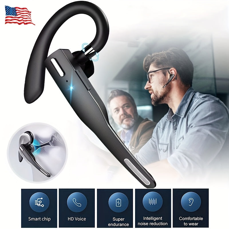 Wireless Single-ear Business Earbuds, Headphones with Microphone, Driving Headphones, Business Headphones, LongHours Of Standby Time, Suitable for Voice Call/video/sports/driving/work