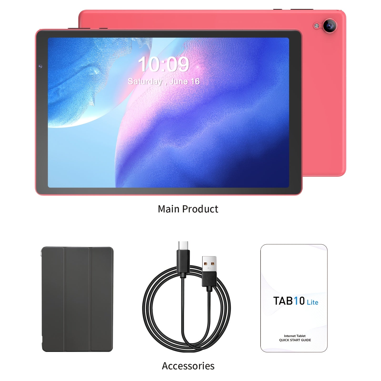 [Android 14 Tablet] Pritom 10.1 Inch Android 14 Tablet, 4GB DDR (2GB+2GBExpansion)RAM, 32GB ROM, 6000mAh, Quad Core Processor, 10 Inch Tablet, Android Tablet High-Definition IPS Screen, Camera, Wi Fi, Google, PC, Pad Tablet