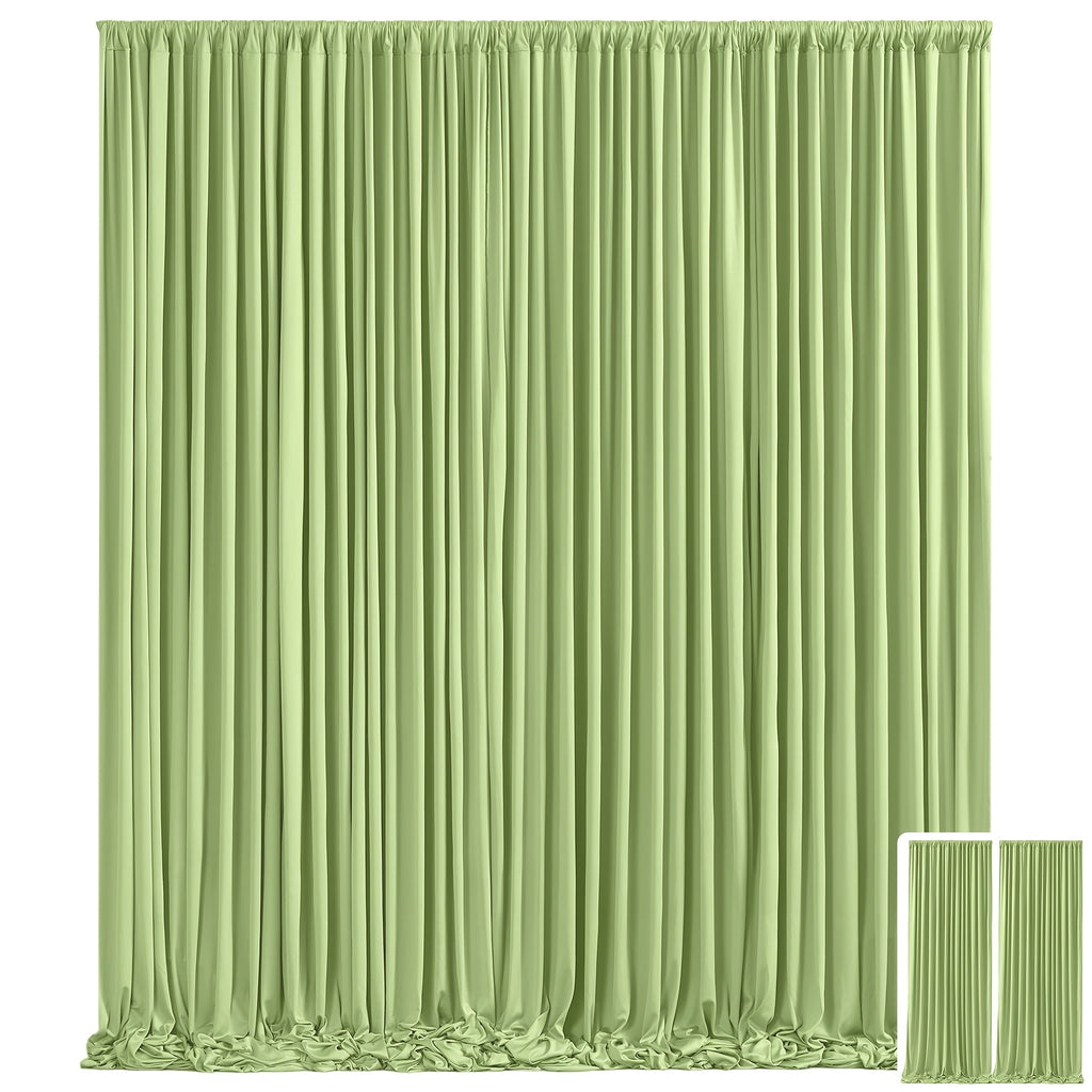 2pcs, 7.2ft*10ft Curtains Backdrop for Wedding Parties, Photo Backdrop Curtains for Wedding Decorations Birthday, Soft And Smooth, Non-transparent Party Decoration Backdrop Curtains, Suitable for Wedding, Birthday, Christening And Other Party