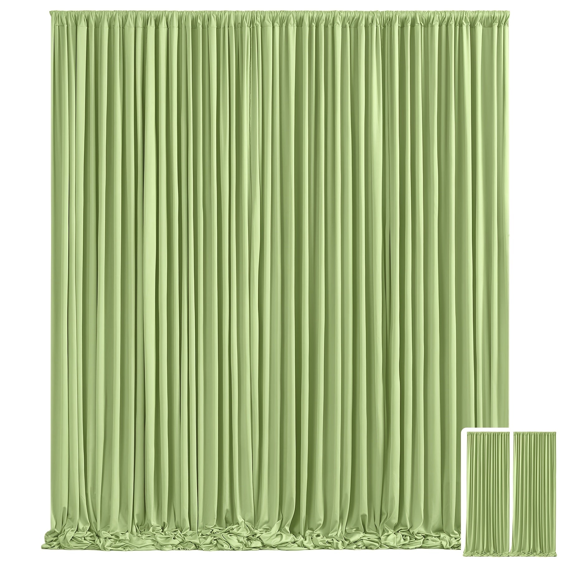 2pcs, 7.2ft*10ft Curtains Backdrop for Wedding Parties, Photo Backdrop Curtains for Wedding Decorations Birthday, Soft And Smooth, Non-transparent Party Decoration Backdrop Curtains, Suitable for Wedding, Birthday, Christening And Other Party