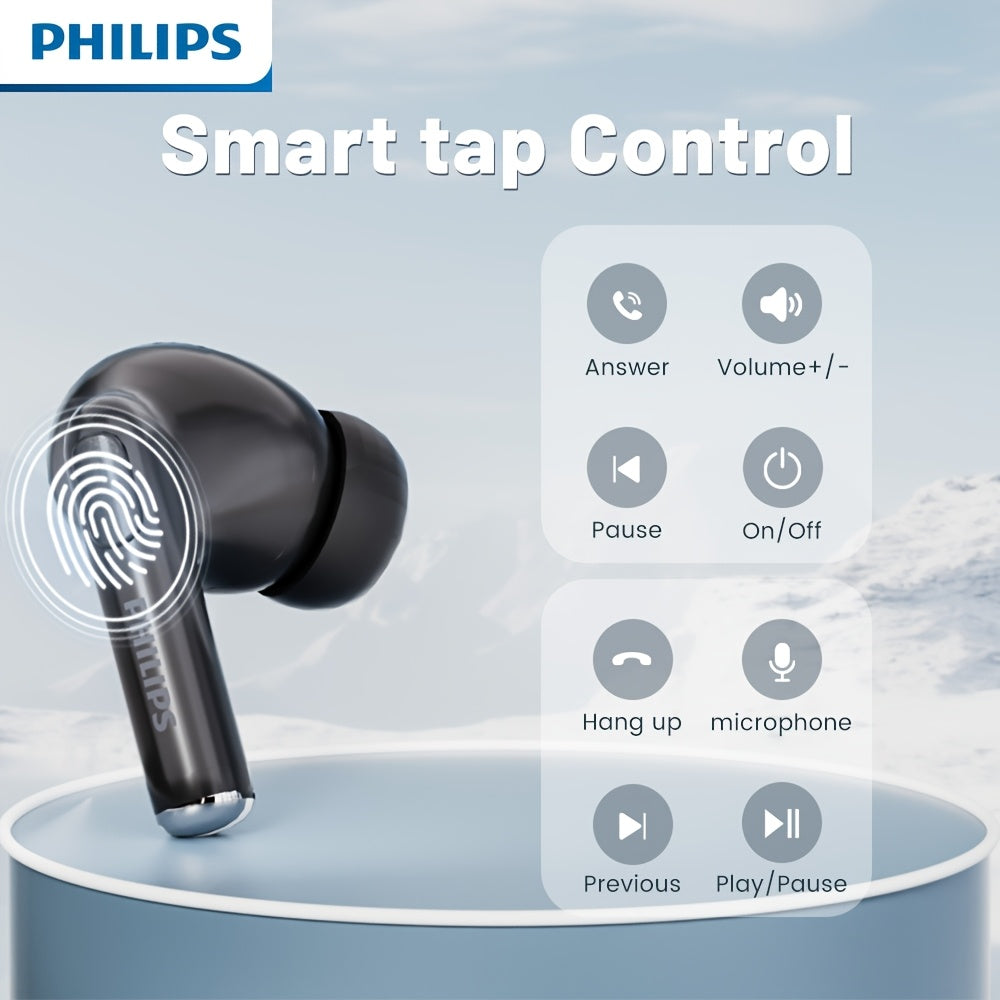 PHILIPS Wireless Earbuds - Wireless Headphones Condenser Microphone, USB-C Charging, For Android Phones, Portable Headphones Modern Headphone Design, Perfect Tech Gift For Birthday Christmas Halloween Easter New Year