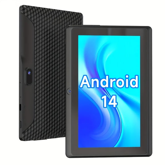 Android Tablet 7 Inch, Android 14.0 Tableta 32GB Storage 512GB SD Expansion Tablets PC, Quad-core Processor 1024x600 IPS HD Touchscreen Dual Camera Tablets, Support 2.4G WiFi