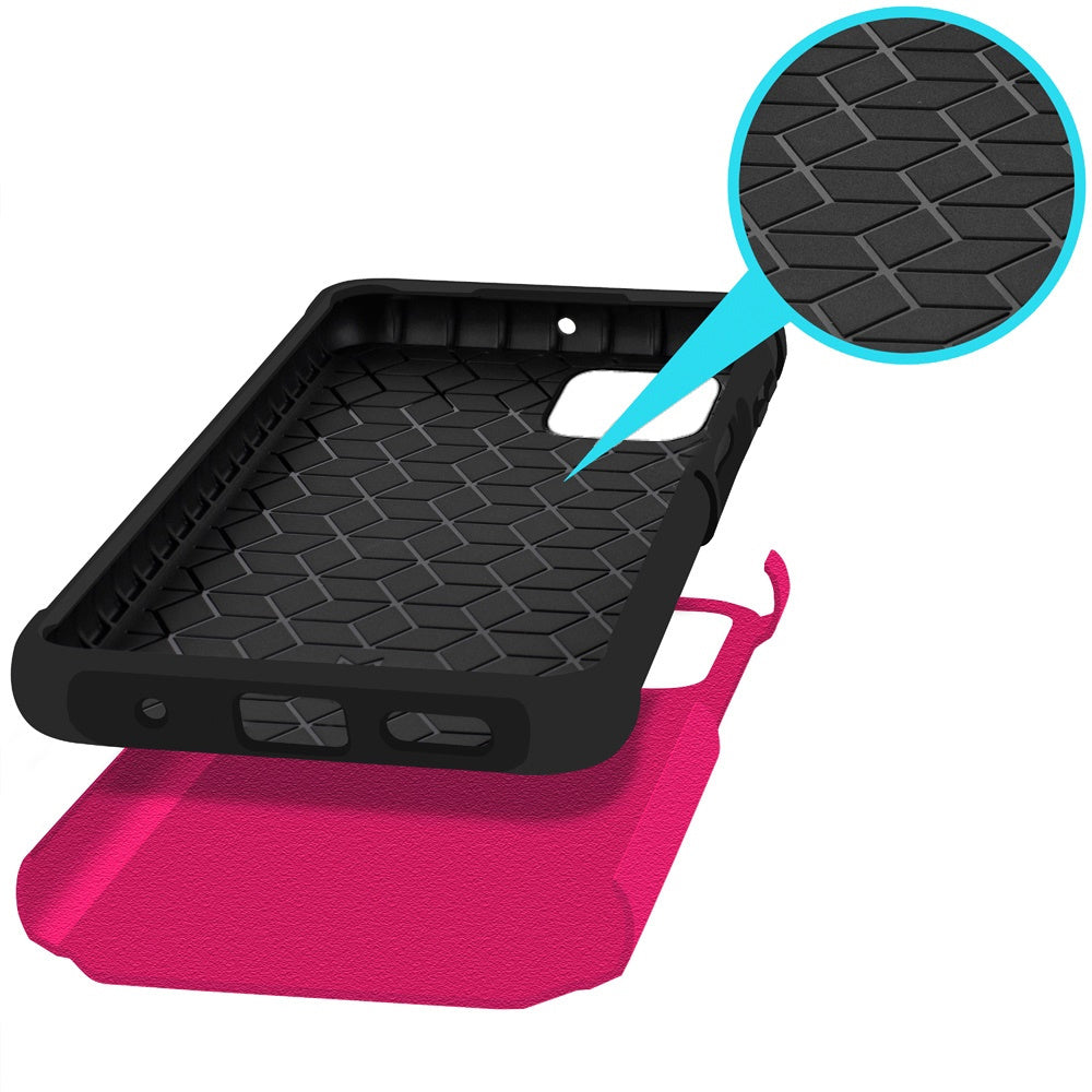 For T-Mobile Revvl 7 5G Phone Case, Dual Layer Hybrid Magnetic Support Shockproof Heavy Duty Cover