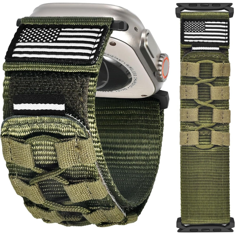 V-MORO Rugged Nylon Band Compatible with Apple Watch Ultra3/ 2/ 1 Band 49mm 46mm 45mm 44mm 42mm Men, Soft Woven Sport Loop Adjustable Strap for Apple Watch Series 11 SE3/ 2/ 1 10 9 8 7 SE 6 5 4 3 2 1, Not Compatible with Series 11/ 10 42mm