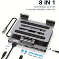 iPad & Phone Rotating Stand Docking Station | 4K 60Hz, Gigabit Ethernet, USB Hub | Multi-Screen Office for iPad Pro/Phone