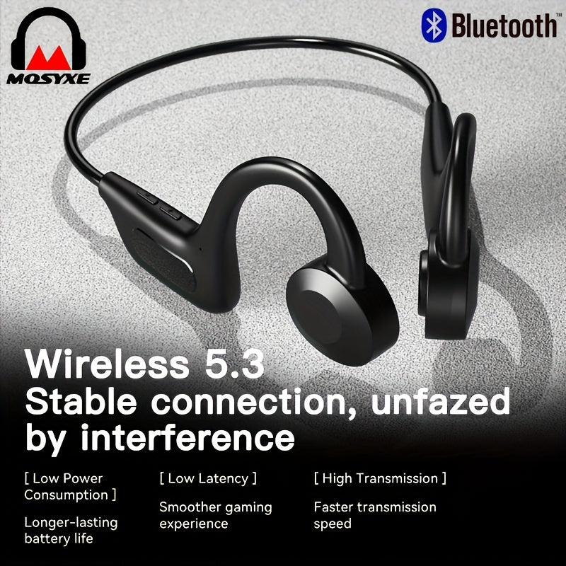 Mosyxe Air Conducted Earphones - Open Wireless Headphones with Enhanced Audio, Noise Cancelling Microphone, Seamless Pairing, Suitable for Sports Enthusiasts - Perfect for Running, Cycling, And Hiking Adventures