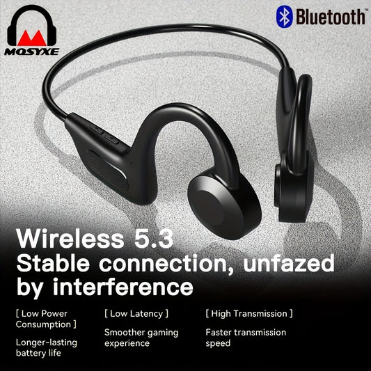 Mosyxe Air Conducted Earphones - Open Wireless Headphones with Enhanced Audio, Noise Cancelling Microphone, Seamless Pairing, Suitable for Sports Enthusiasts - Perfect for Running, Cycling, And Hiking Adventures