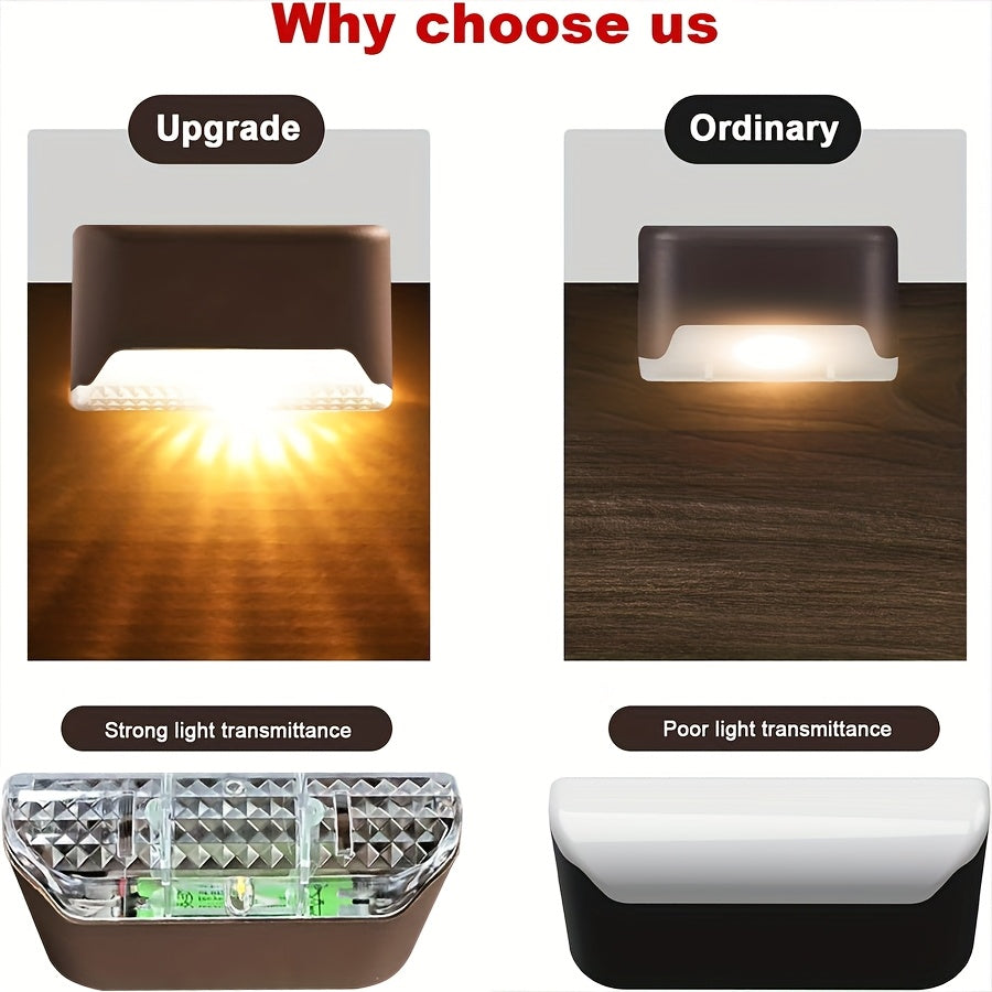 Solar Outdoor Lights - 30/20pcs Solar Deck Lights, Solar Power Step Lights, IP44 LED Lights Warm White, for Home Garden Decoration, Solar Decorative Stair Lights for Outdoor Landscape Lighting, Fences, Patio, Courtyards, Terraces, Paths.