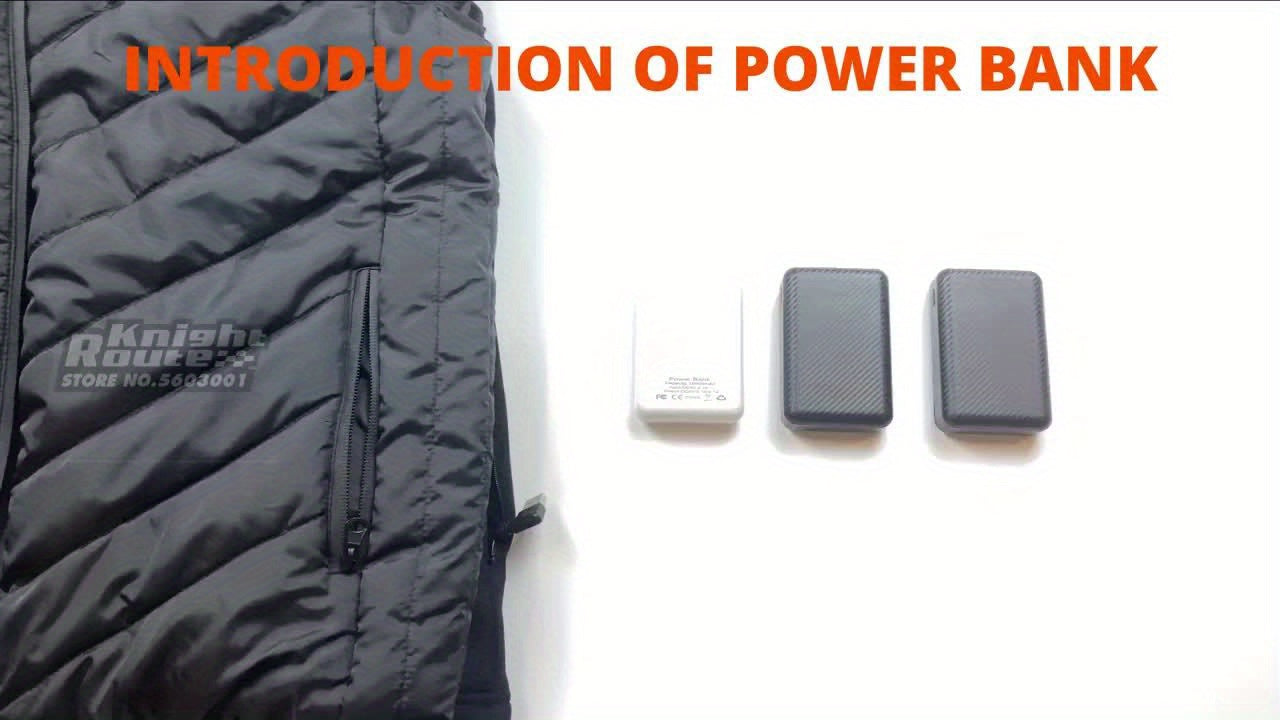 [Portable Fast Charging] 20000Mah Power Bank Portable Charger 5V 3A Fast Charging Battery For Heating Vest Jacket Scarf Socks Gloves