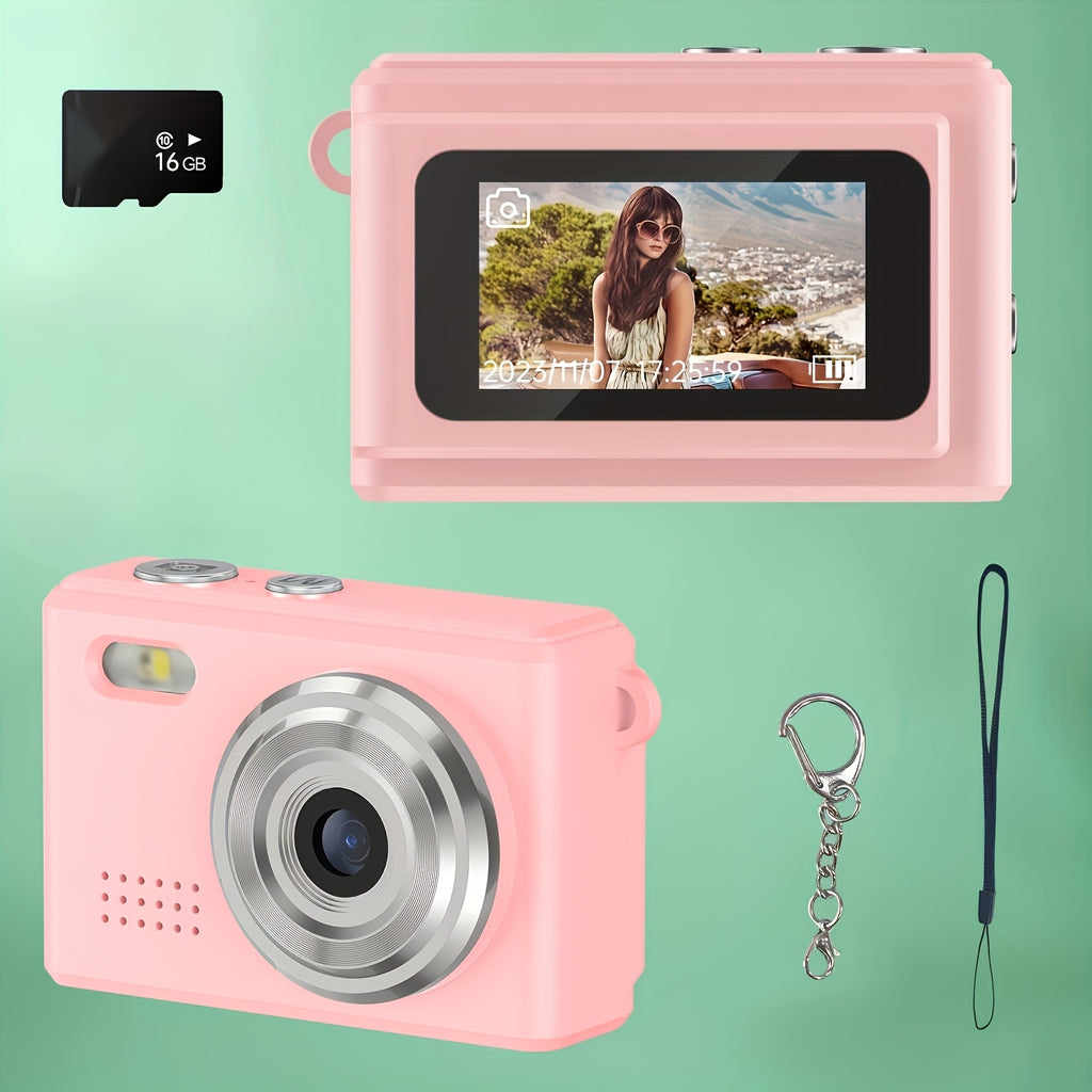 Small Keychain Mini Digital Camera, 16X Zoom Autofocus Shock-proof Point And Shoot Camera With 2.8-inch Screen, Perfect For Travel Vlog, Ideal Birthday Gift For Adults, Friends & Beginners