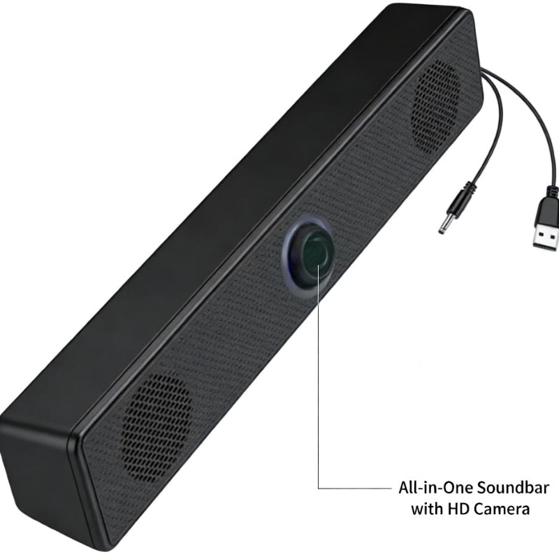 PC Wired Soundbar Speaker, USB Wired Computer Soundbar, Stereo Surround Sound Bar Speaker with Knob Volume Control, No Wireless And Battery, for PC Desktop Laptop Monitor
