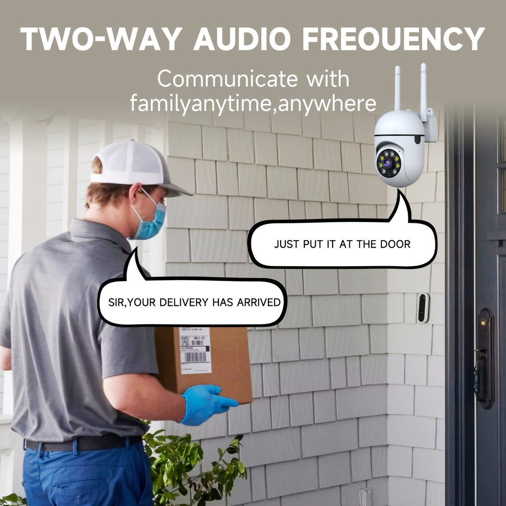 2pcs Dual-Band 2.4/5G WiFi Security Wireless Camera, 355° Pan, AI Motion Detection, Two-Way Audio, Color Night Vision, Cloud & SD Storage, Baby Monitor, Perfect Festival Gifts