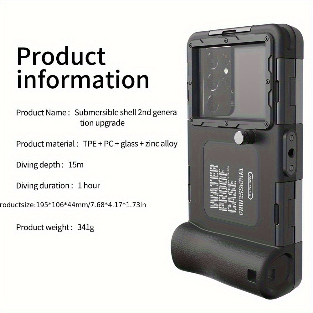 [Professional Scuba Dive Case] Underwater Snorkeling Diving Phone Case for Phone 16/15/14/13/12/11 Pro Max/XR/XS/X S24/S23/S22.[50ft/15m] Professional Scuba Dive Case Underwater Photo Video
