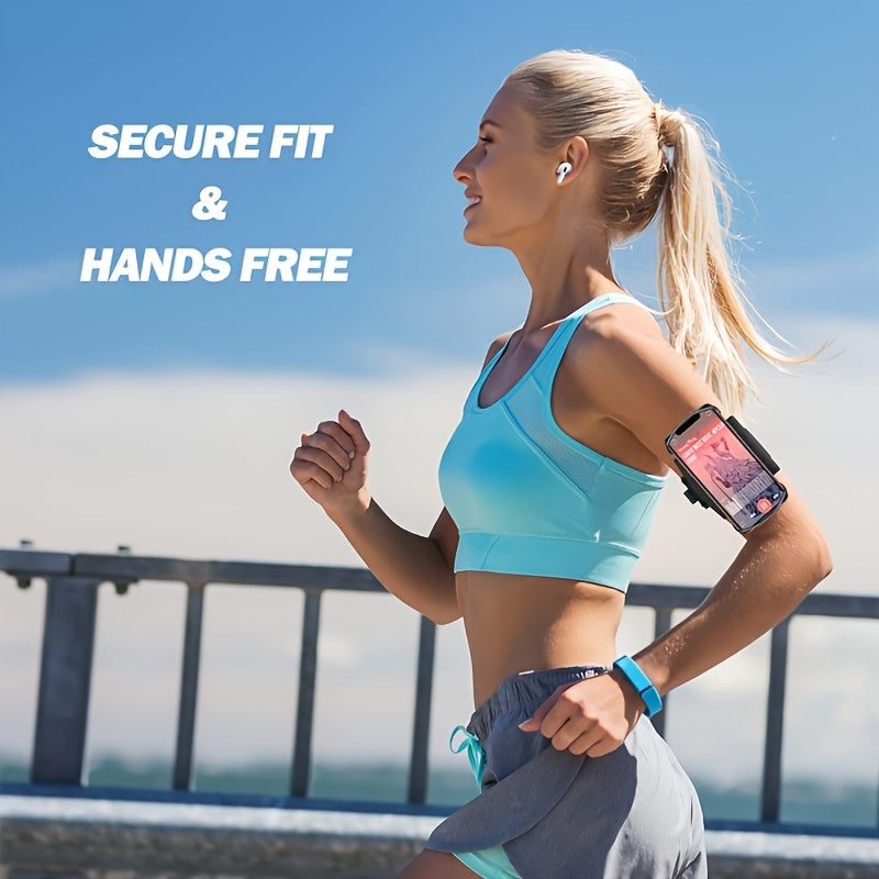 [360° Rotation Removable] Multifunctional Sports Phone Stand Designed As Running, Arm Strap And Wrist Strap With 360° Rotation And Removable For 4.5 To 7-Inch Phones