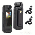 1pc Full 1080P HD Mini Camera with 180° Rotating Lens, Night Vision, 5-Hour Battery Life, Loop Recording, Infrared Lights, Ideal for Outdoor Sports & Travel, Night Vision Capture | Sleek Black Camera | Multifunctional Camera