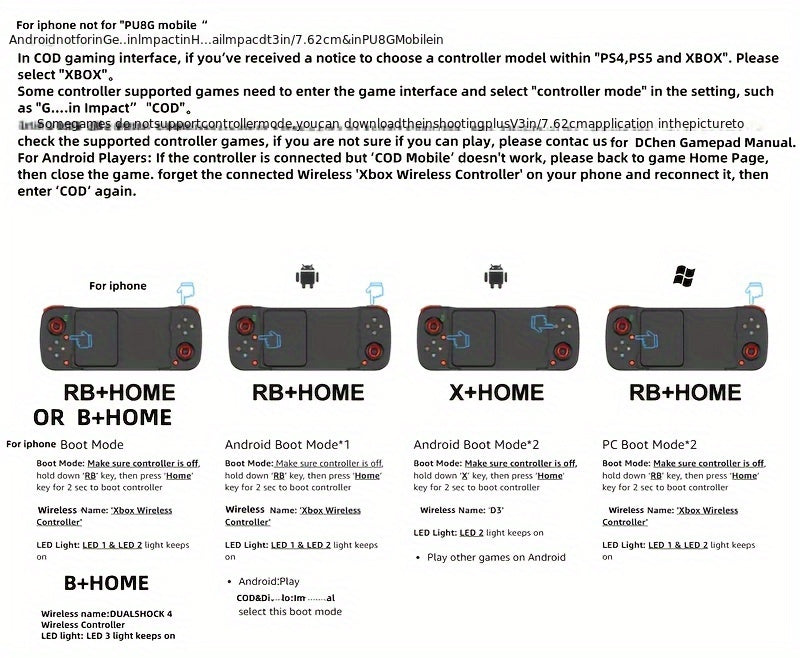 Wireless Gamepad for iPhone/ for Andriod/ for Steam Deck/ for PC Table Mobile Phone Controller Wired Game Controller Festival Gift