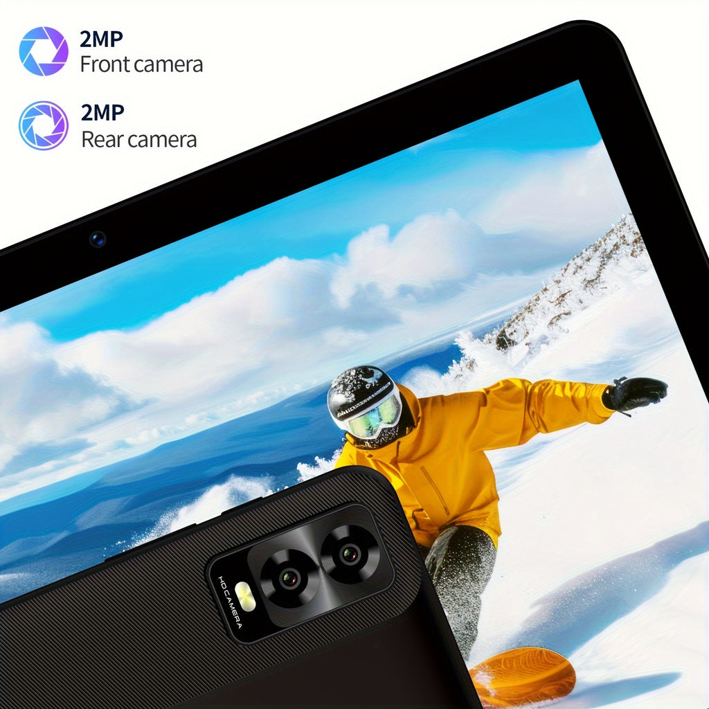 PRITOM Android 14 Tablet 10.1 Inches, 2-In-1 Tablet PC with Keyboard, Mouse, Protective Case, Stylus, 8GB (3GB + 5GB Expansion) RAM, 32GB ROM, Support 1TB Expansion, Dual Camera, Octa-Core Processor CPUA523, Without Wireless Function