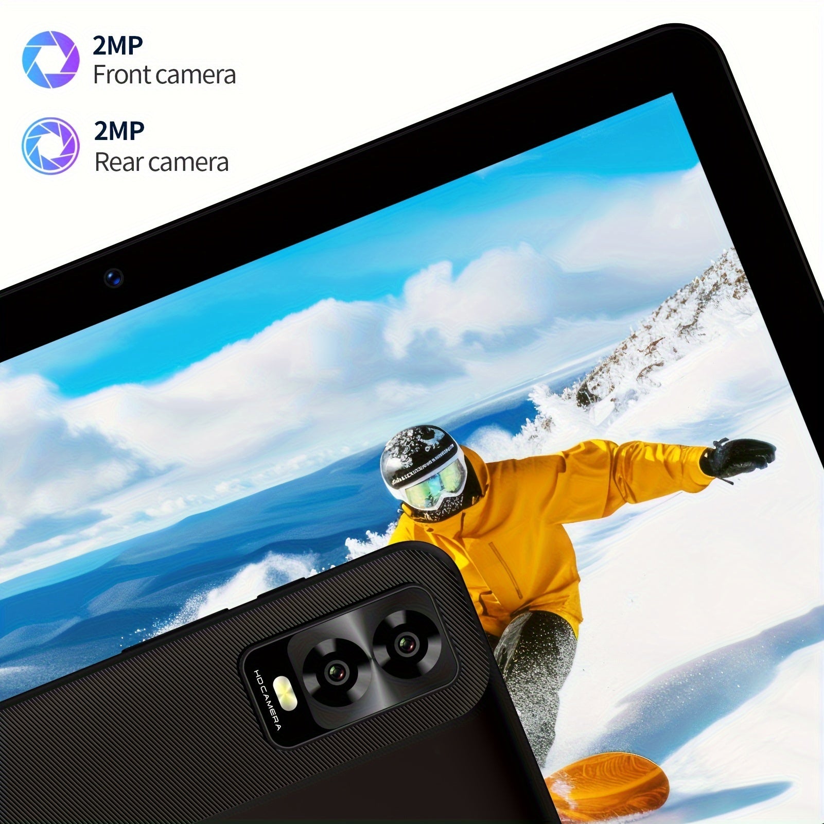 PRITOM Android 14 Tablet 10.1 Inches, 2-In-1 Tablet PC with Keyboard, Mouse, Protective Case, Stylus, 8GB (3GB + 5GB Expansion) RAM, 32GB ROM, Support 1TB Expansion, Dual Camera, Octa-Core Processor CPUA523, Without Wireless Function