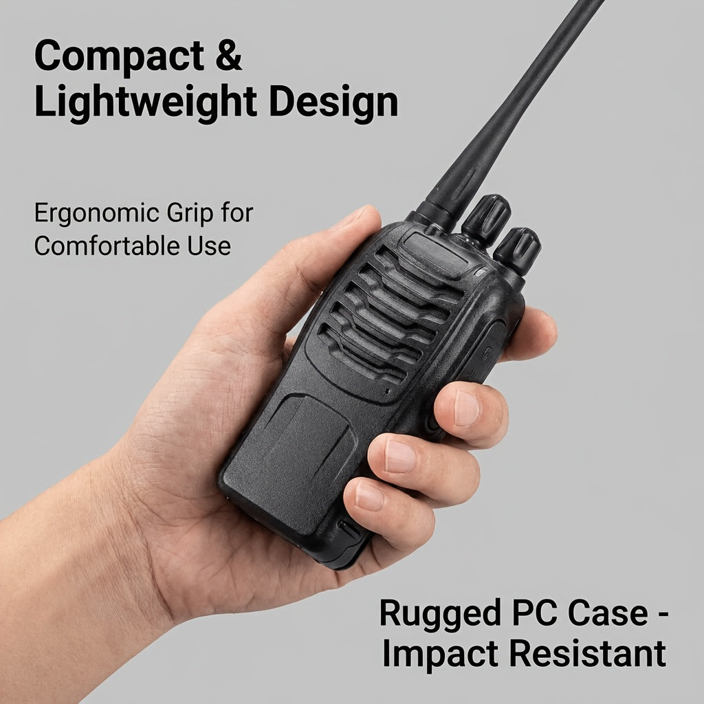 2/4/6/8/10/12pcs Baofeng 16CH UHF Walkie Talkies, 5W Two-Way Radios with USB Rechargeable Battery, 1500mAh, High-Fidelity Sound, LCD Display, for Outdoor Sports And Emergency Communication, Emergency Radios | Sleek Modern Design | Durable Build