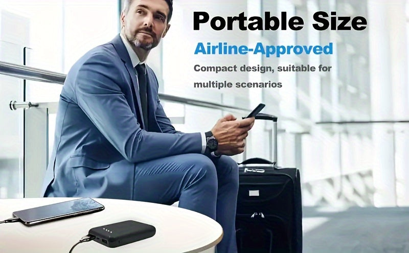 [Portable Fast Charging] 20000Mah Power Bank Portable Charger 5V 3A Fast Charging Battery For Heating Vest Jacket Scarf Socks Gloves