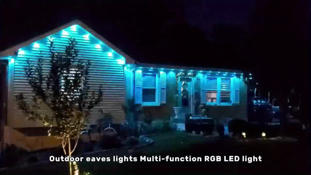 [RGB Eaves Lights] 500Ft Permanent Outdoor Light, RGB Eaves Lights, Scene Modes Outdoor Under Eave Lighting, Led Lights for Decor, Garden Decor, House, Party