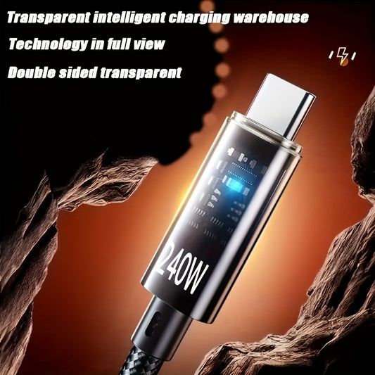 240W USB to Type-C Digital Fast Charging Cable, Suitable for Apple/Samsung And Most Type-C Port Charging Devices on The Market