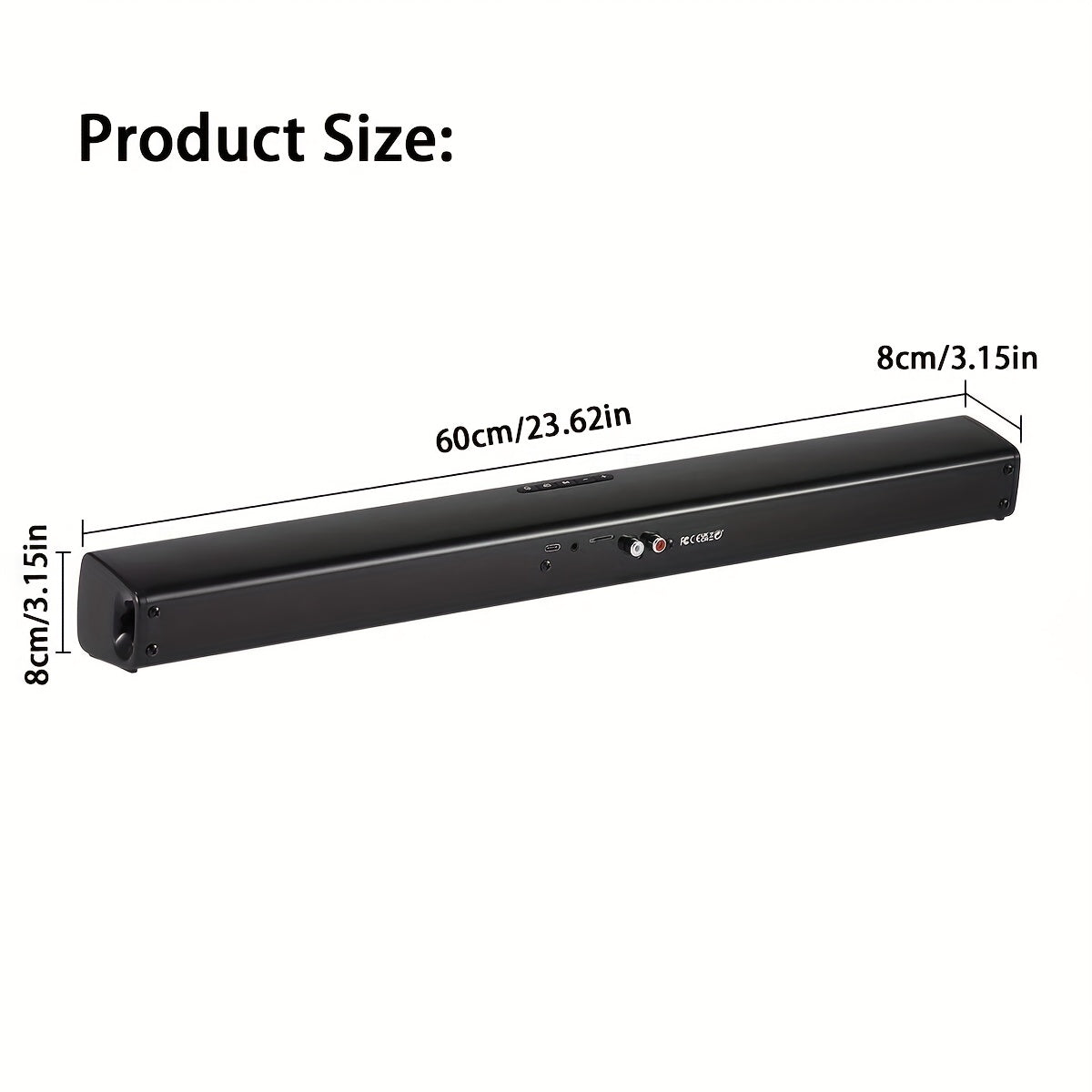 Wireless 4 Speaker Surround Sound Bar System with Subwoofer for Home Theater And Remote Control, Featuring ARC, Optical, And AUX Connections