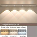 1pc Intelligent Human Body Sensing Light, Sports Sensing Light, USB Rechargeable And Dimmable Three Color LED Light, 1400mAh, Strip Light with Small Night Light, Wireless Kitchen Wardrobe, Cabinet, Wine Cabinet, Shoe Cabinet, Bedroom, Small Hill