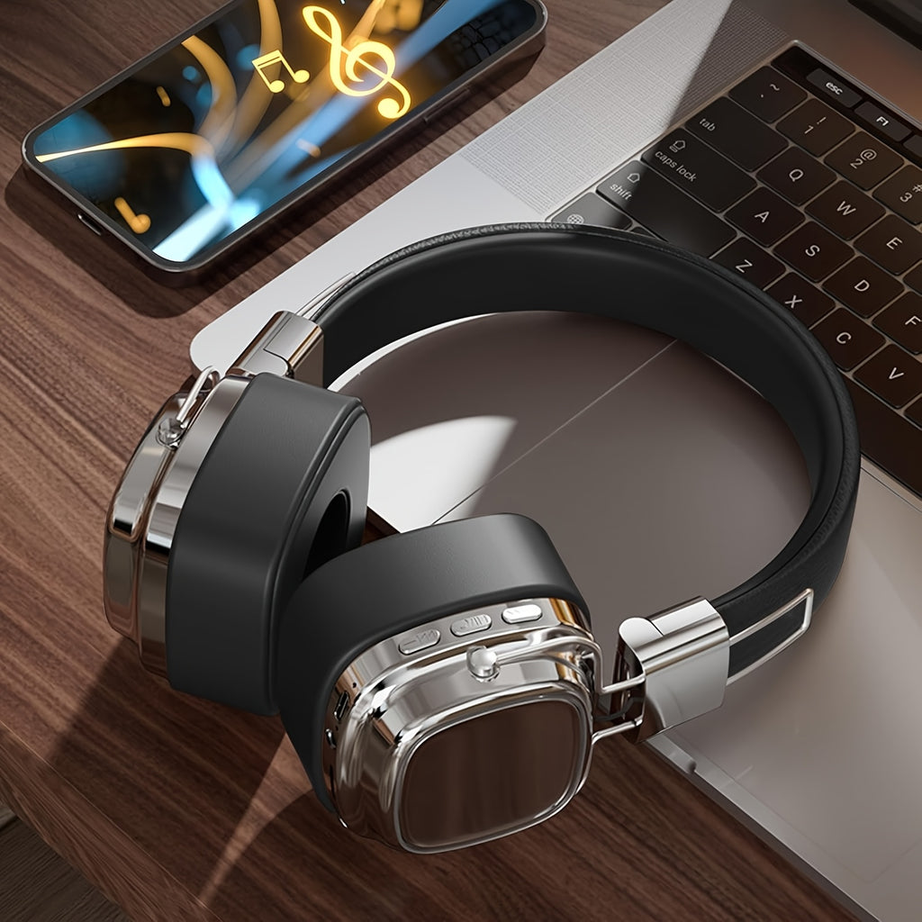 Wireless Over-Ear Headphones with a Battery Life of Up to 12 Hours, Featuring a Microphone, Suitable for Gym Use, And Compatible with Ios And Android Devices, As Well As Computers And Laptops
