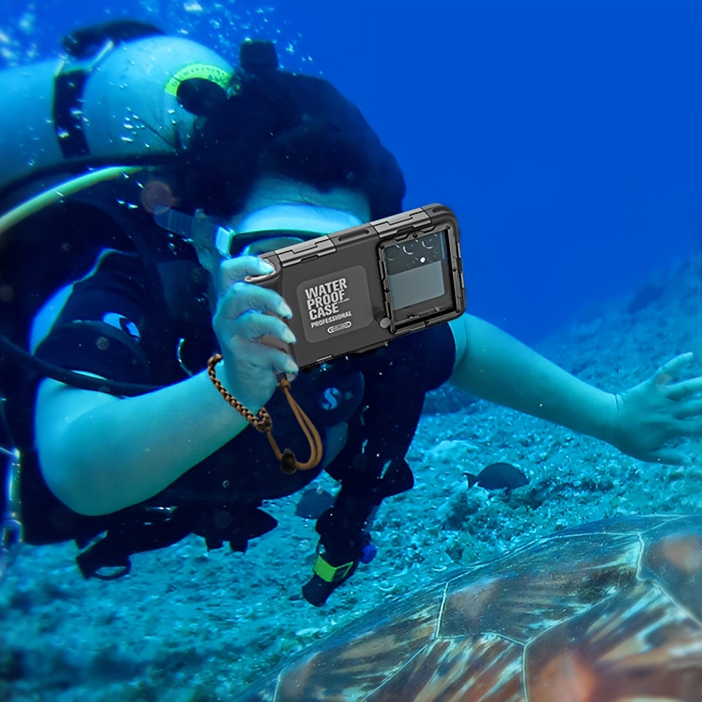 [Professional Scuba Dive Case] Underwater Snorkeling Diving Phone Case for Phone 16/15/14/13/12/11 Pro Max/XR/XS/X S24/S23/S22.[50ft/15m] Professional Scuba Dive Case Underwater Photo Video