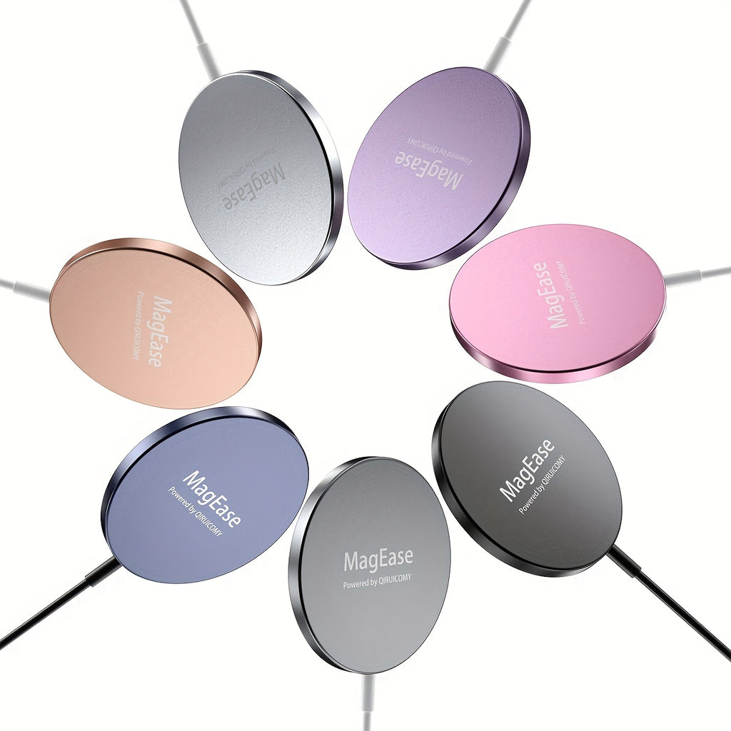 Magnetic Wireless Charger, 15W Wireless Charger Magnetic for iPhone 16 15 14 13 12 Series And AirPods 3/2/Pro, Charging Pad with USB-C Cable And USB-A Converter
