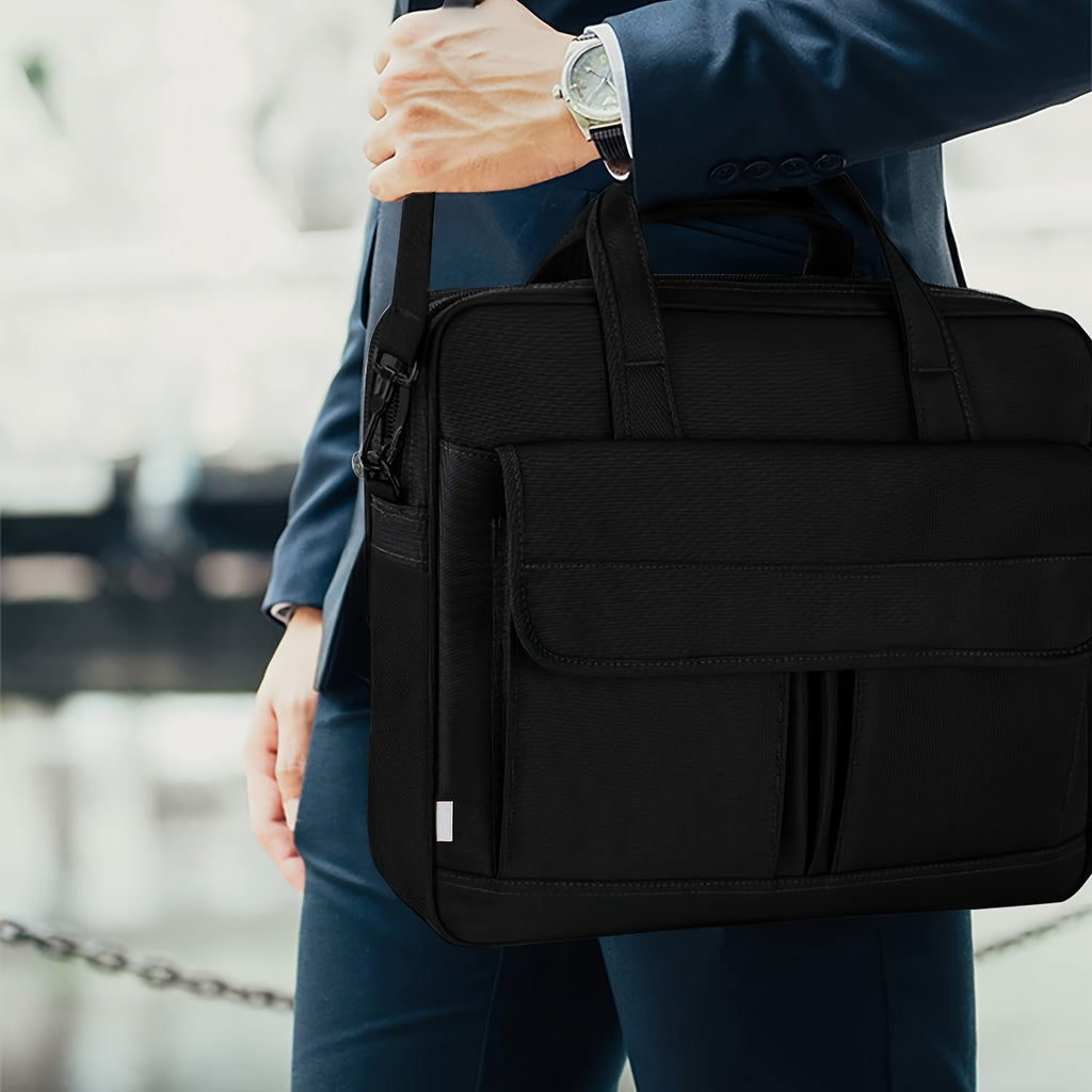15.6-Inch Laptop Bag, a Business Briefcase Suitable As a Gift for Both Men And Women, Featuring a Messenger Shoulder Design with a Strap, Ideal for Business Professionals And Global Travelers