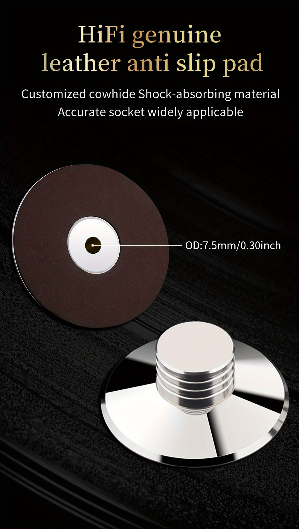 YYAUDIO Metal Record Weight Stabilizer for Turntables | LP Clamp That Reduces Noise, Durable Polished Surface, Compatible with Vinyl Records & Audio Devices, Accessory for Noise Reduction, Elegant Audio Add-On, Engineered with Precision