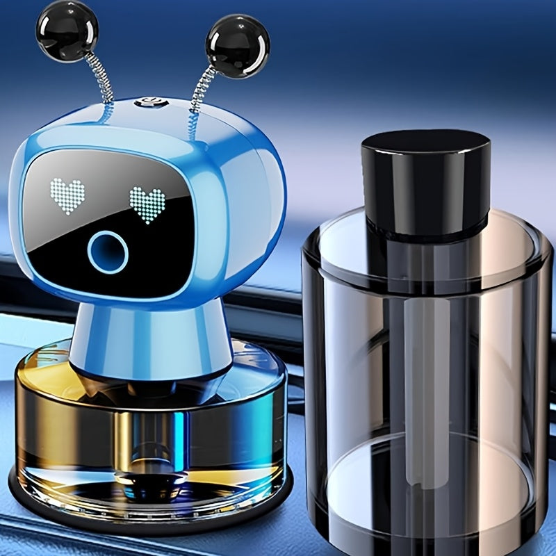 Smart Robot Car Air Freshener, AI Dynamic Expression, Automatic Spray with Car Start And Stop, 4 Adjustable Fragrance Gears, Cool Car Decoration, Essential Car Accessory, Perfect Gift for Festivals