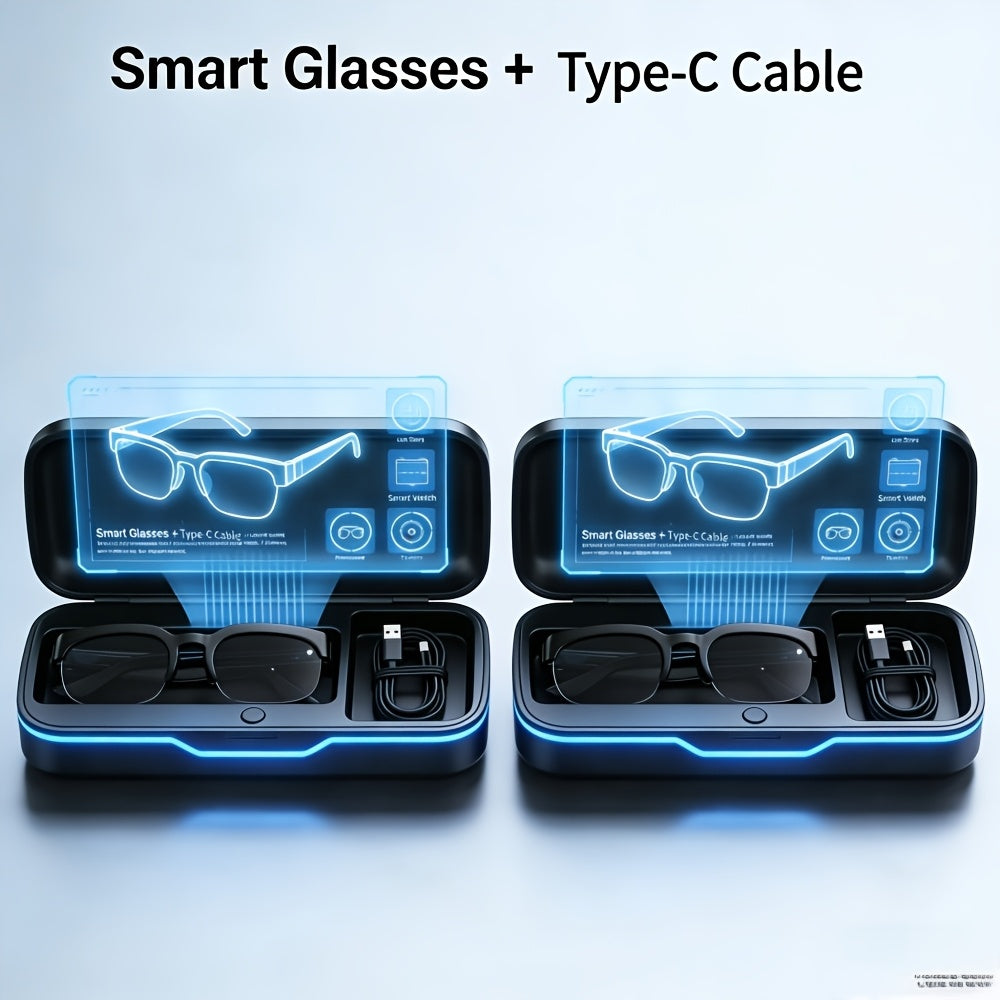 2026 New AI Smart Glasses, These Glasses Offer Real-Time Translation Across Various Languages. They Are Innovative Audio Glasses Featuring Integrated Microphones And Speakers, Designed For Wireless Music Playba Mother'sDayGifts