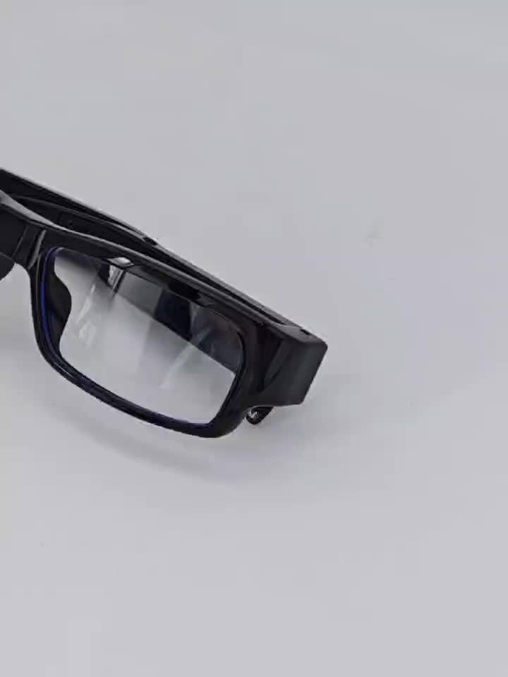 1pc Video Glasses, 1080P HD Sports Camera, Portable Wearable Camera, Smart Glasses, 65° Wide-Angle Lens, Body Camera, with 32/64GB Storage Card, Driving Recorder Glasses, Cycling, Conference Recording, Christmas, Halloween
