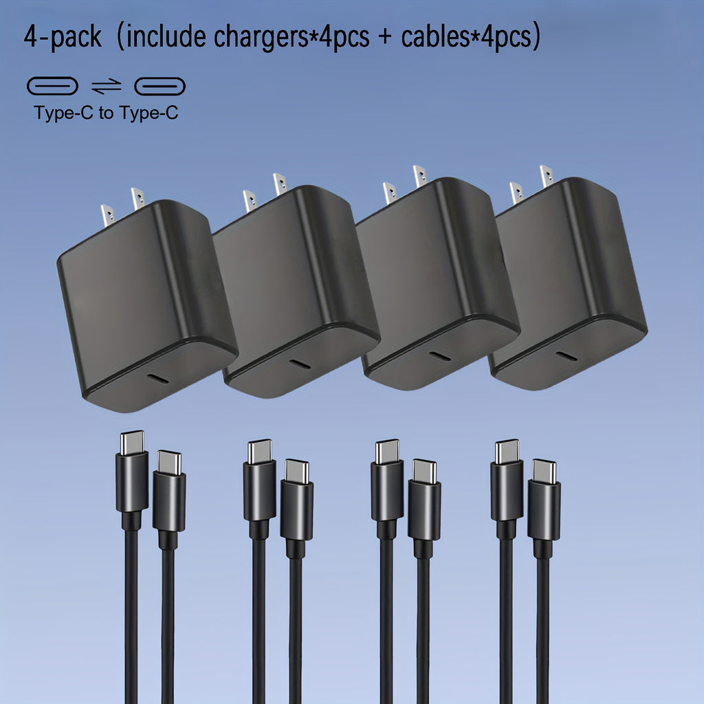 [Super Fast USB-C Charger] Compatible With All Devices Super Fast USB-C Charger, 4FT Type-C Cable, Ultra-Fast Charging Made Easy