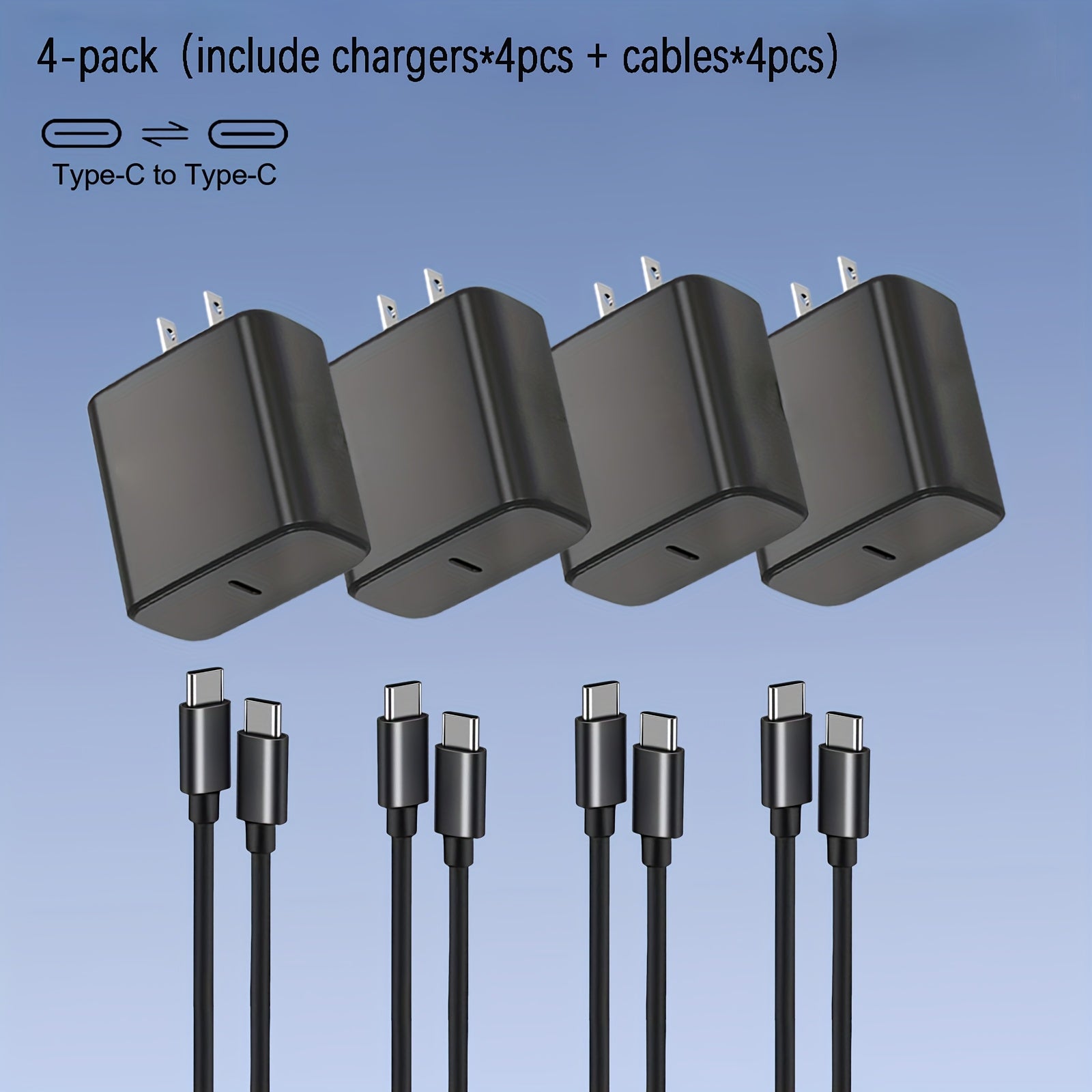 [Super Fast USB-C Charger] Compatible With All Devices Super Fast USB-C Charger, 4FT Type-C Cable, Ultra-Fast Charging Made Easy