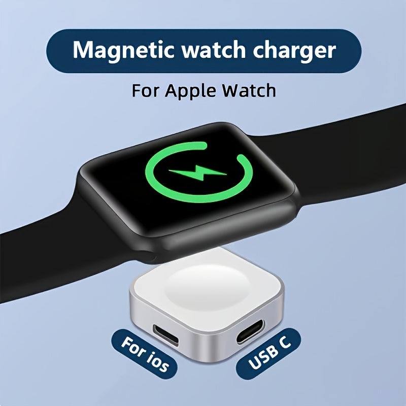 Compatible for Apple Watch Magnetic Charging Cable & Adapter - - Portable Magnetic Watch Charger Compatible with iWatch Series S10/Ultra 2/SE - Magnetic Docking for Smartwatch Charging