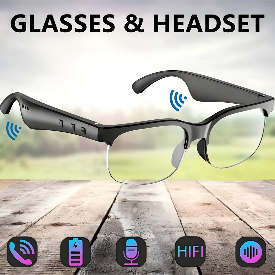ANKRIYUL Wireless Smart Glasses, With Audio and Voice Call Functionality, Suitable for Outdoor Travel Riding Driving Fishing Office Wear, for Making Calls and Listening to Music